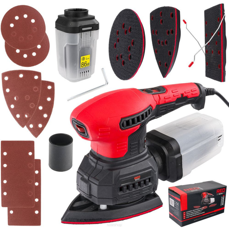 Ekscentrična oscilacijska brusilica 1300W, 3 u 1 - RED TECHNIC