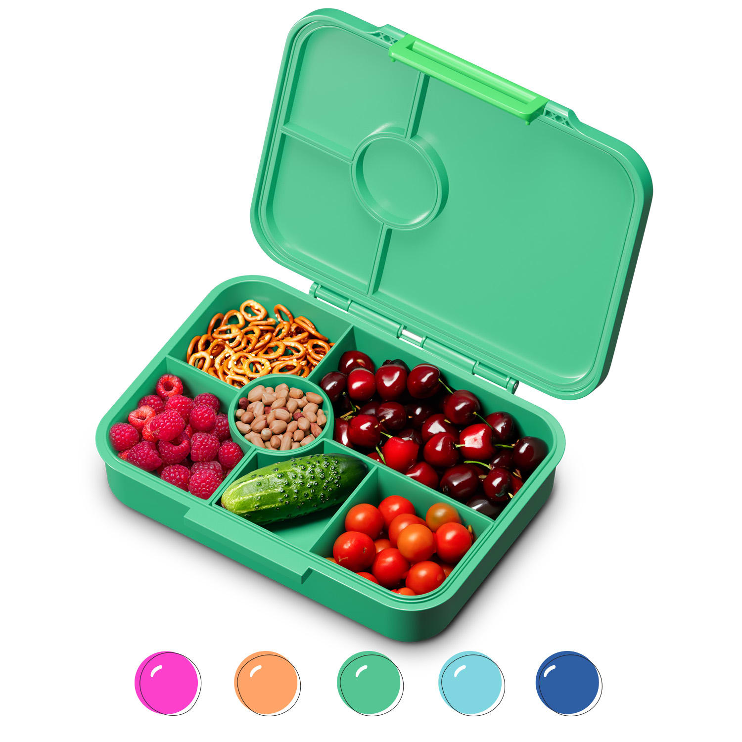 schmatzfatz Lite, deseta kutija, 6 odjeljaka, 20,8 × 4,5 × 15 cm (Š × V × D), bez BPA, ekstra lagan Tritan