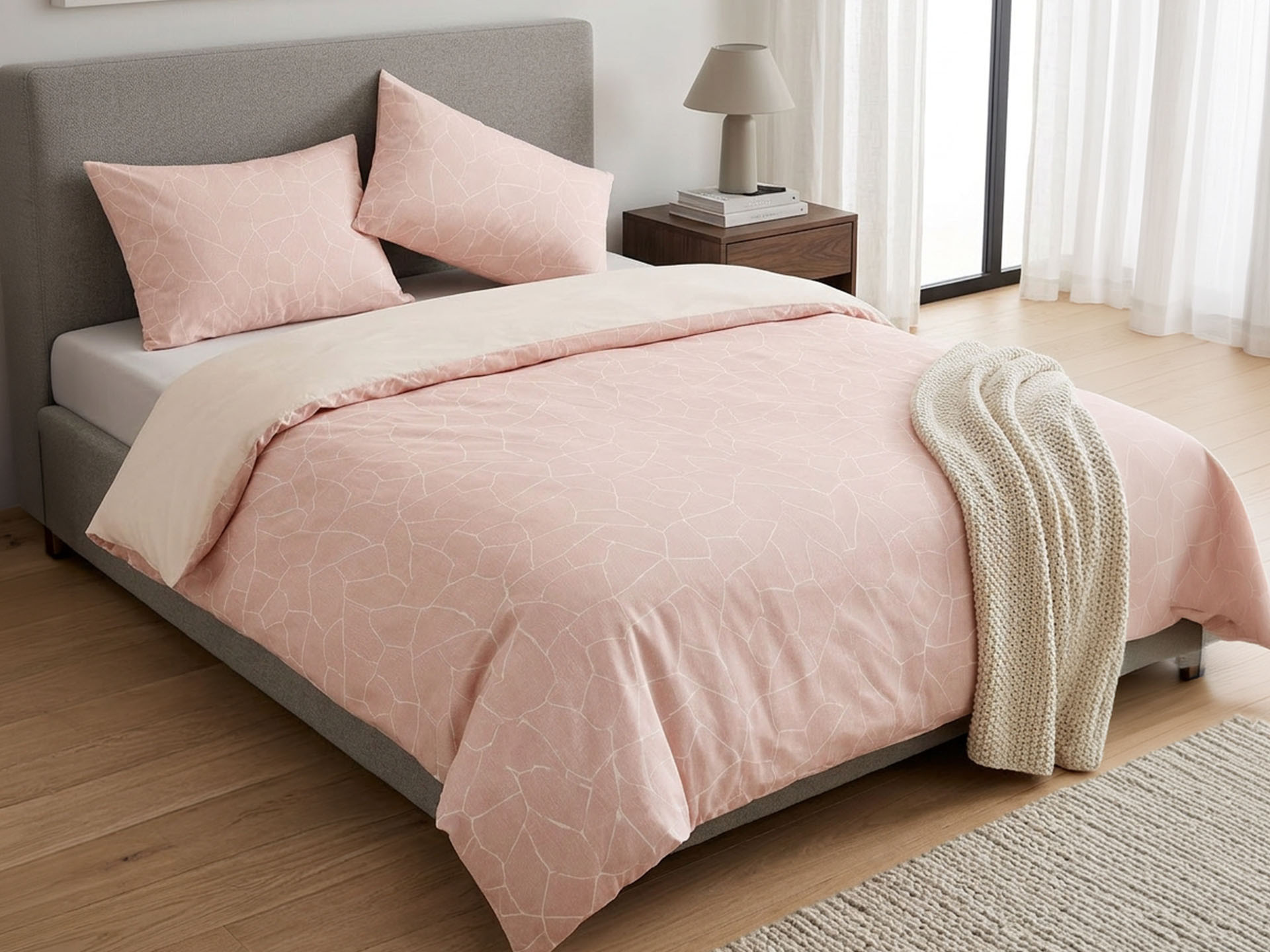 Posteljina Geo Dormeo roza 140x200 cm