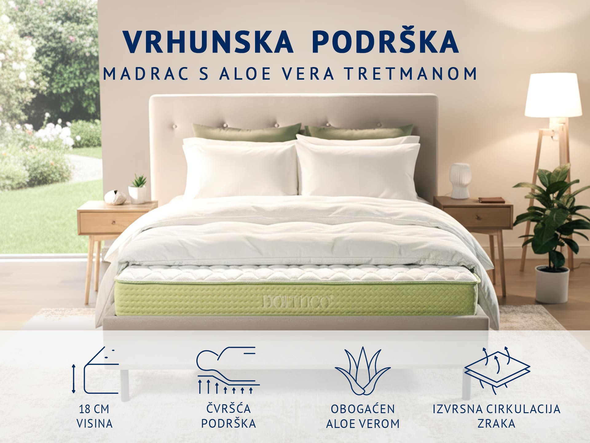 Madrac Dormeo Aloe Vera 140x200 cm