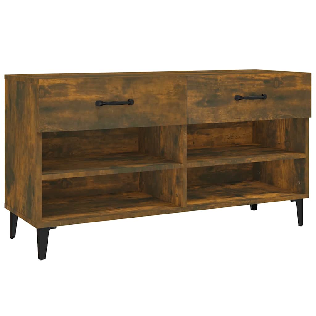 vidaXL Ormarić za cipele dimljeni hrast 102x35x55 cm konstruirano drvo