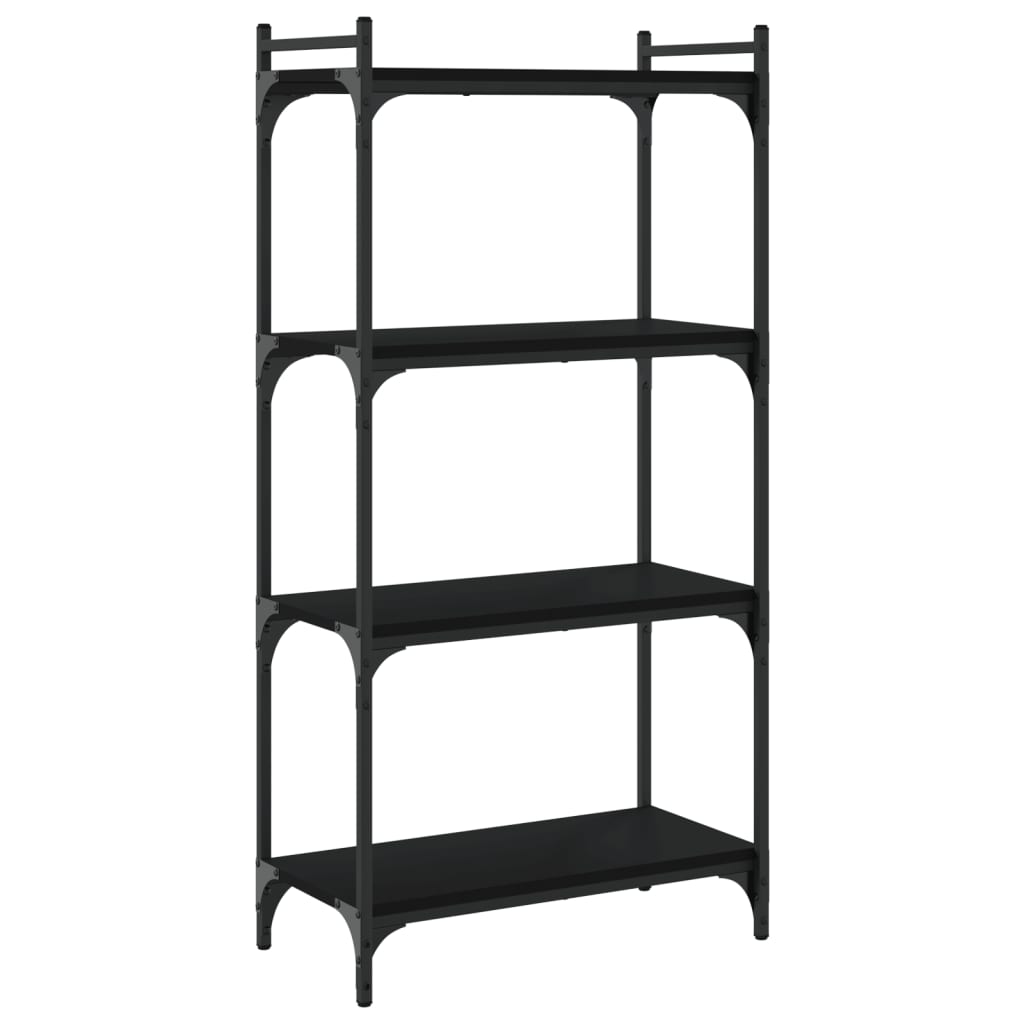 vidaXL Regal za knjige s 4 razine crni 60x30x120 cm konstruirano drvo