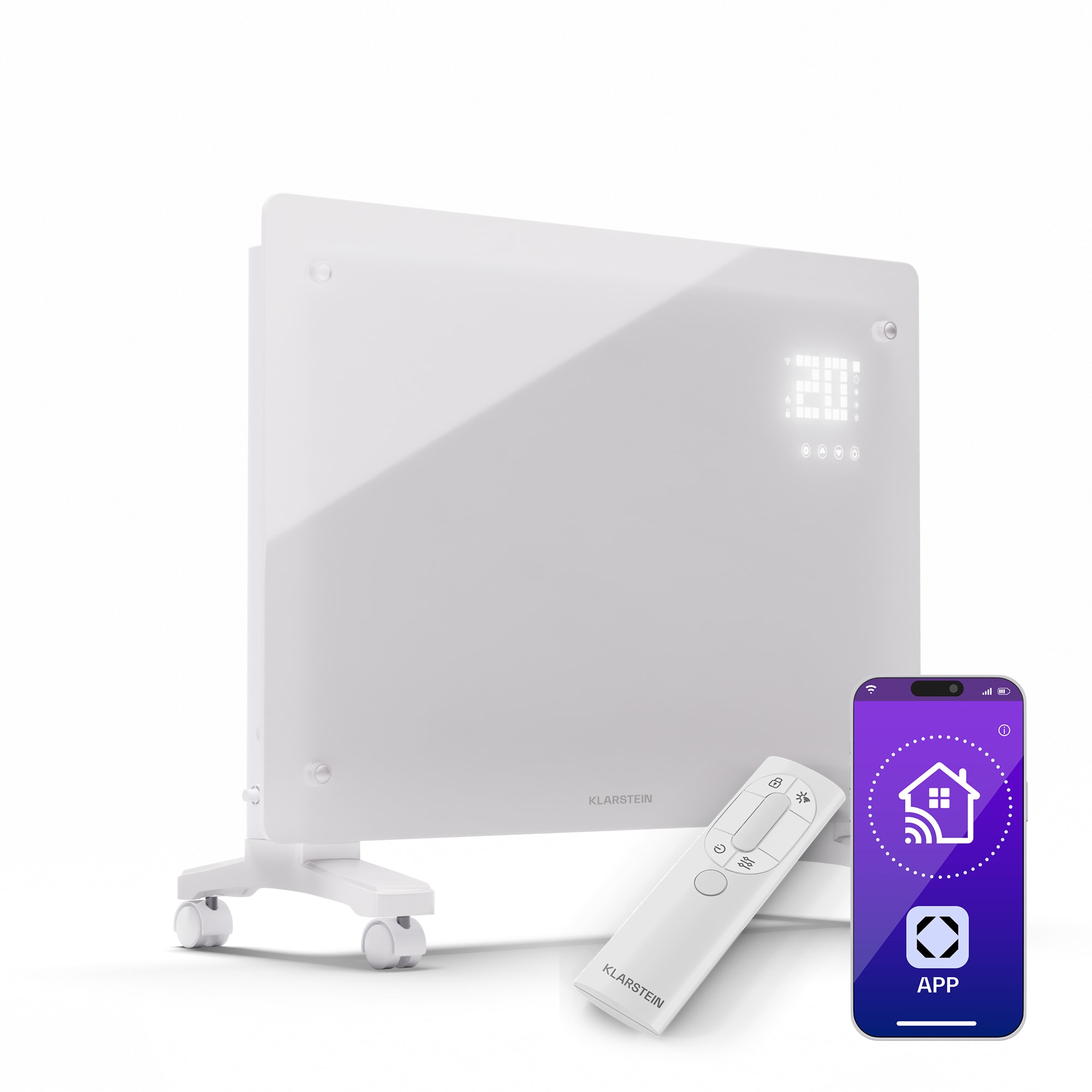 Klarstein Bornholm Smart 1500, konvekcijska grijalica, 1500W, WiFi, LED, IP24