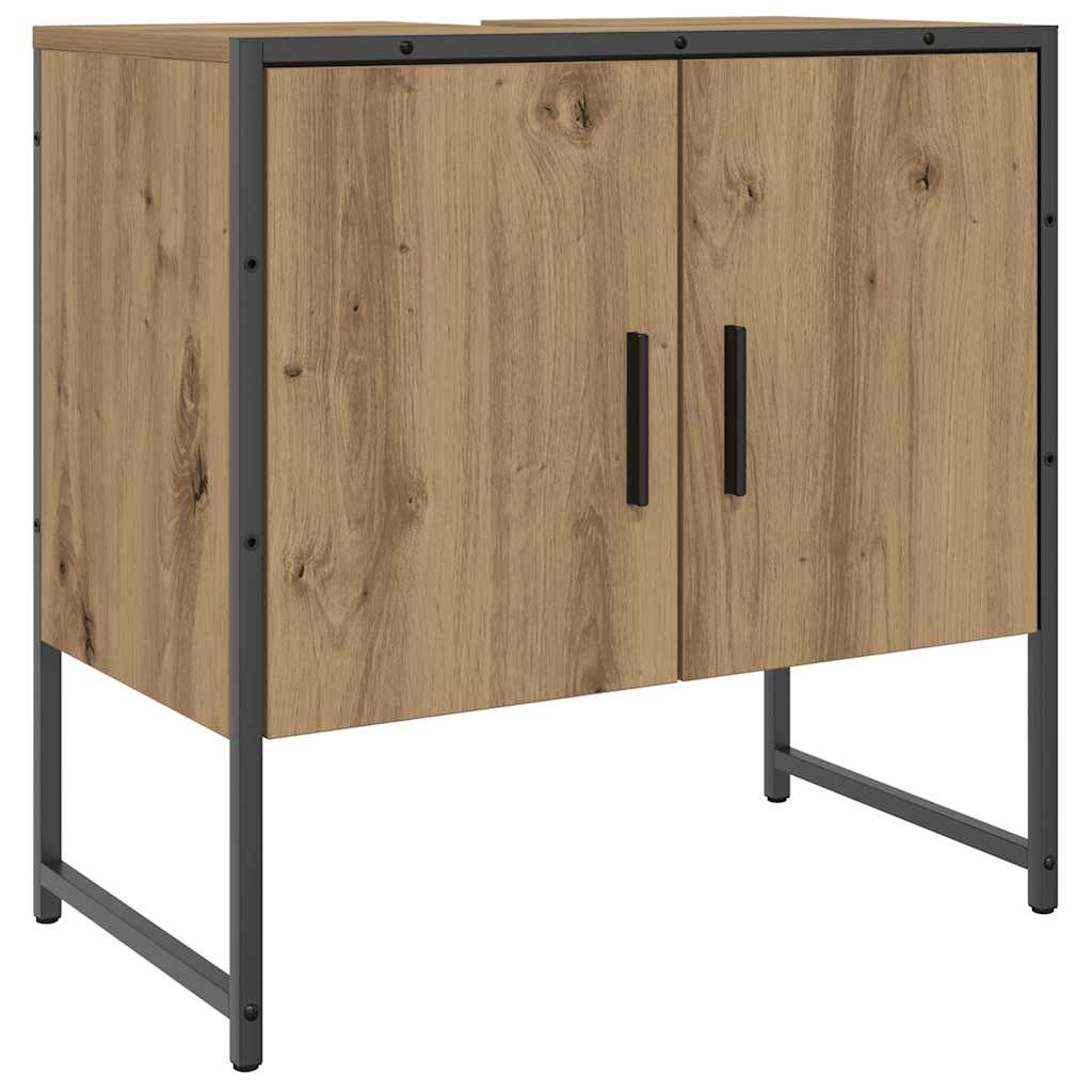vidaXL Ormarić za umivaonik smeđa boja hrasta 60x33x60 cm drveni