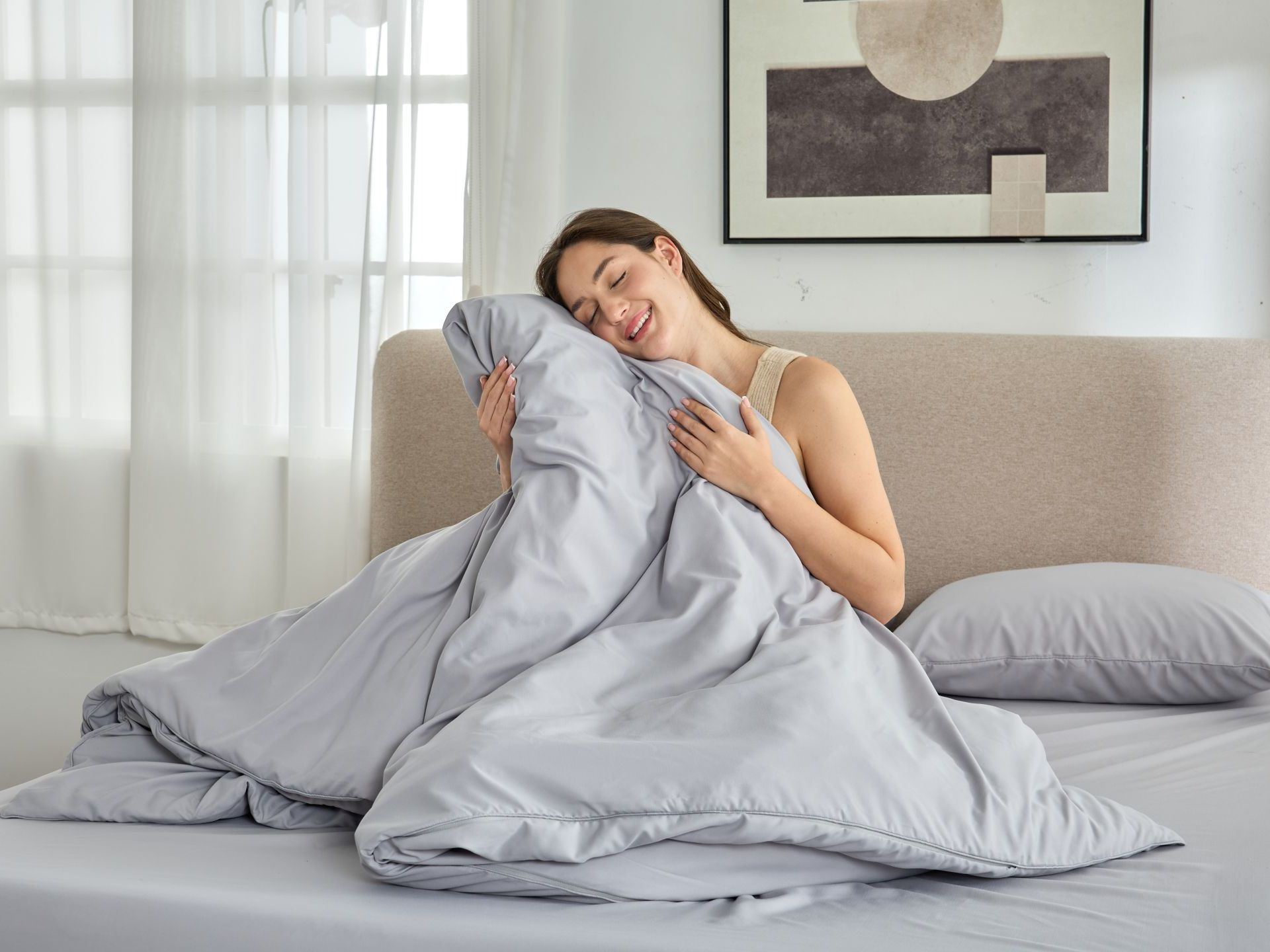 Posteljina Energy Dormeo siva 200x200 cm