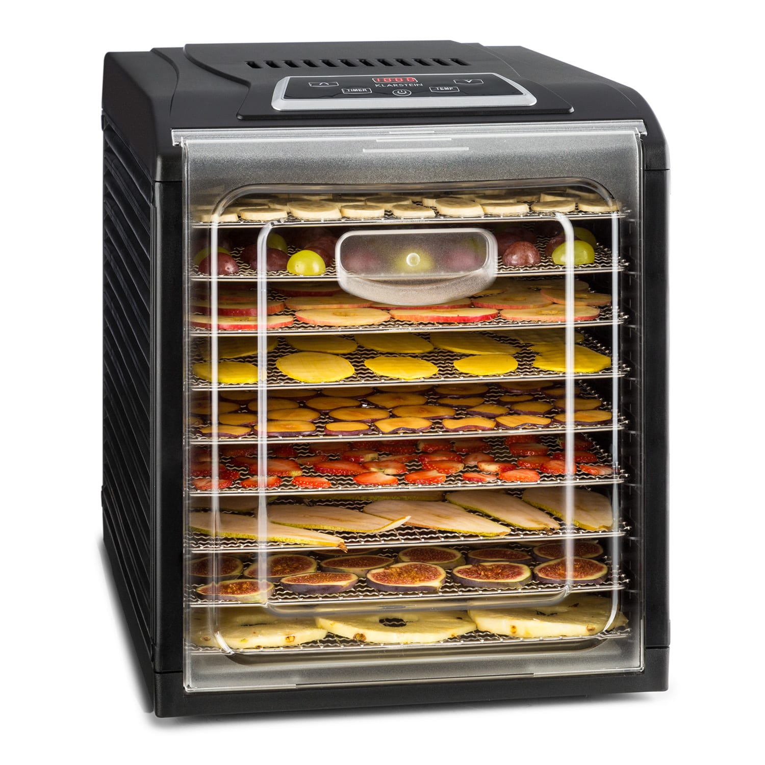 Klarstein Fruit Jerky 9, uređaj za sušenje voća, timer, 9 polica, 600-700 W, crna boja