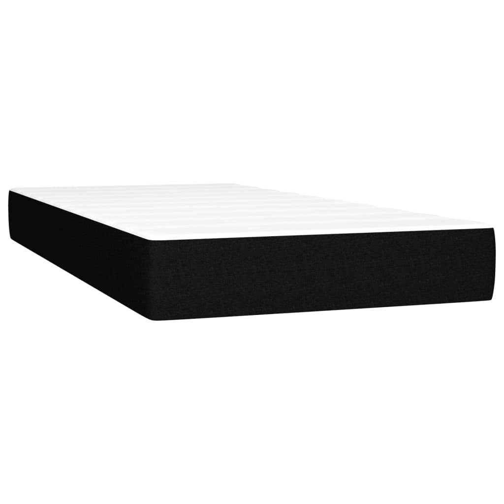 vidaXL Madrac s džepičastim oprugama crni 120x190x20 cm od tkanine