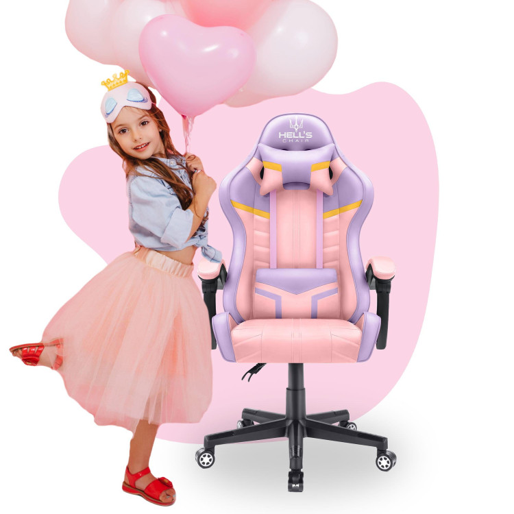 Dječja ružičasto-ljubičasta gaming stolica HELLS CHAIR