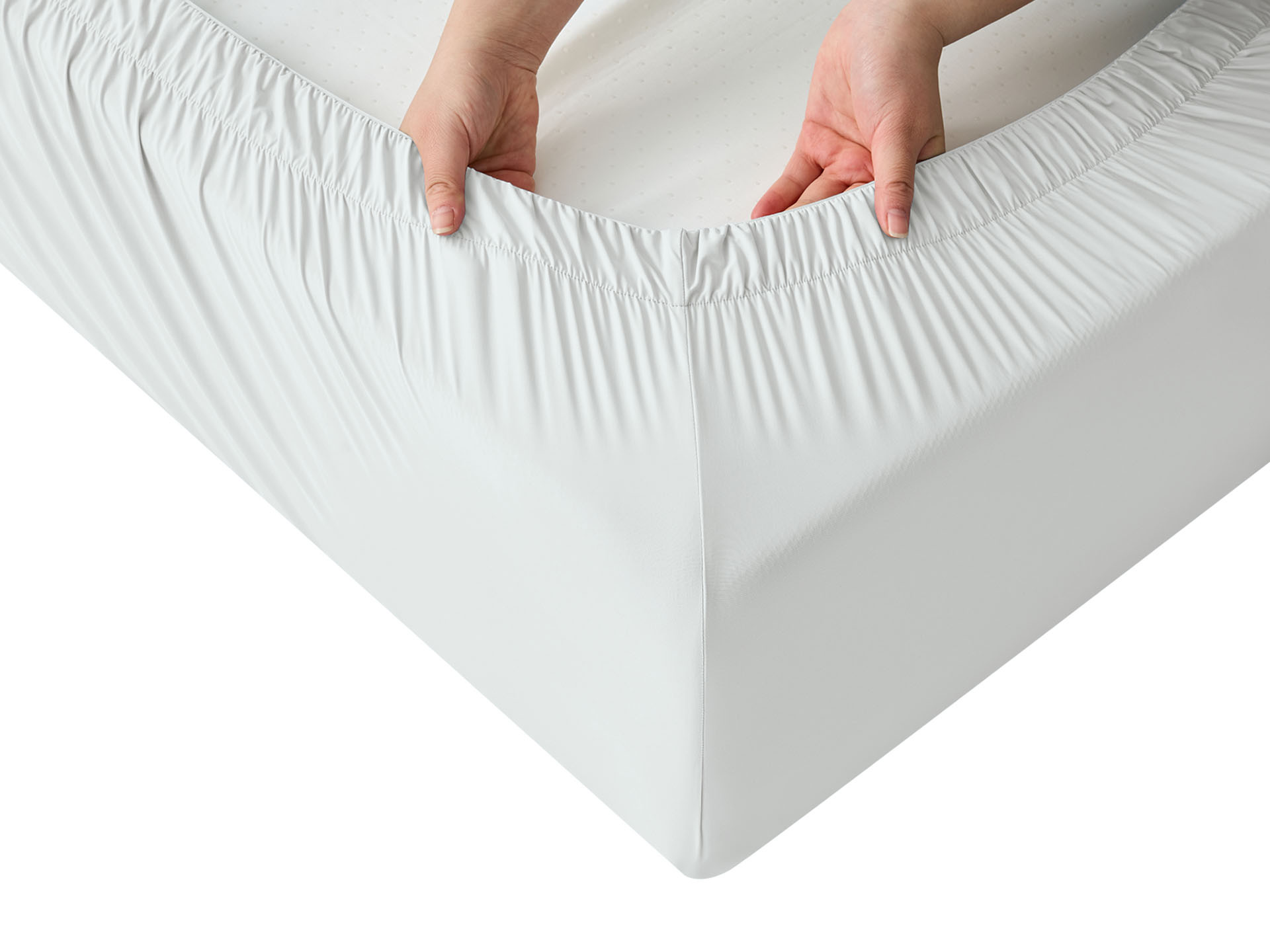 Plahta s gumicom Cooling Dormeo boje bjelokosti 180x200 cm