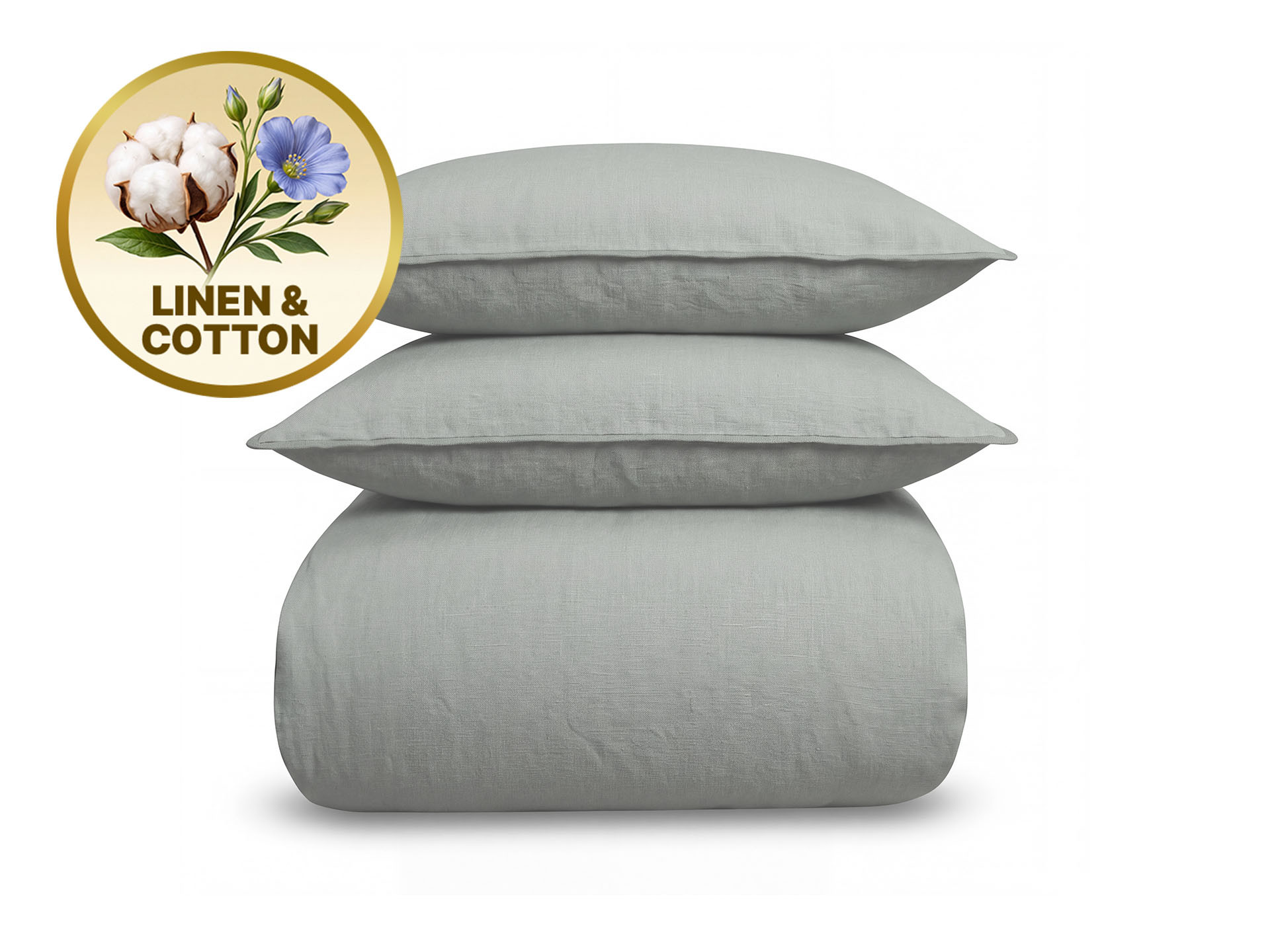 Posteljina Linen Dormeo siva 200x200 cm