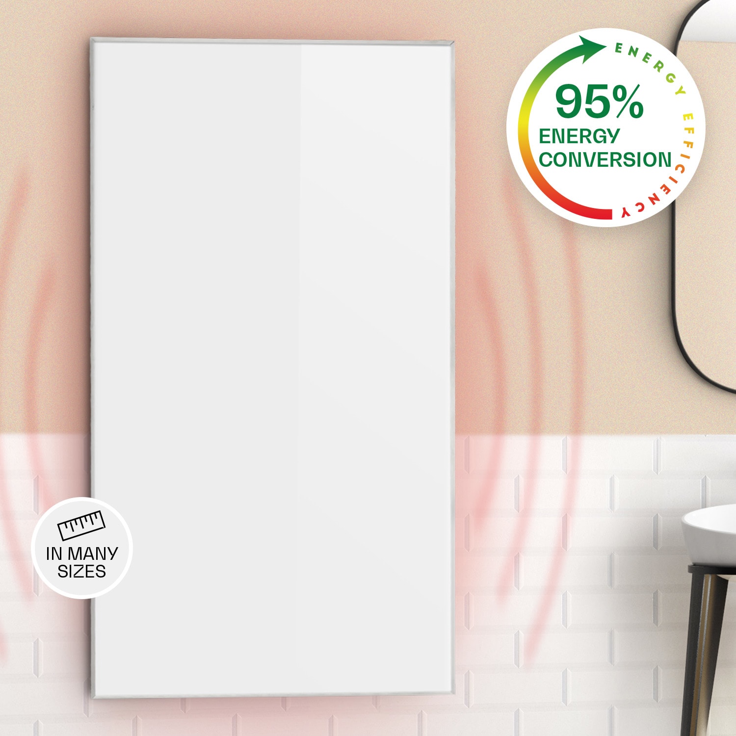 Klarstein Wonderwall 45, infracrvena grijalica, 50x90cm, 450W, tjedni tajmer, IP24