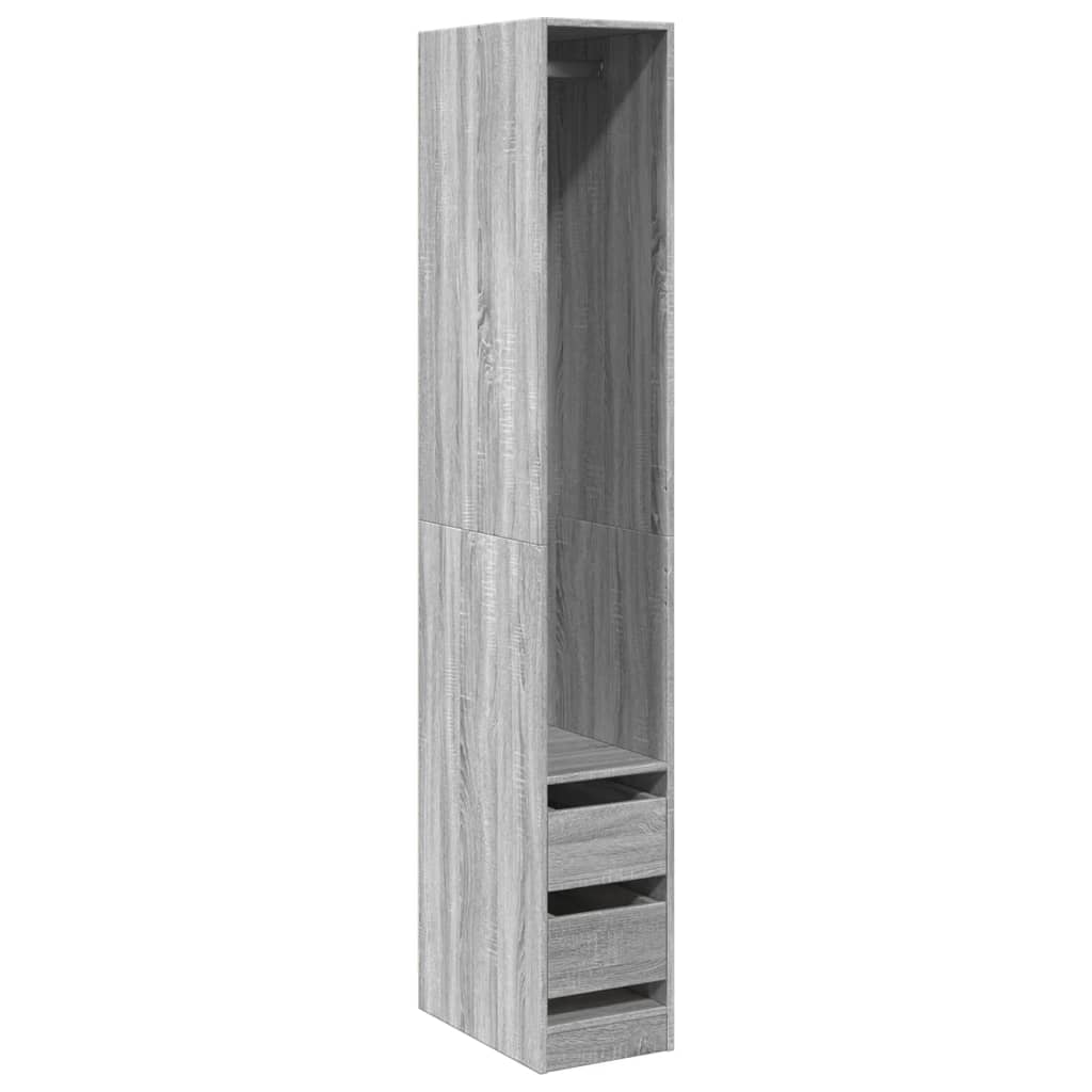 vidaXL Ormar boja sivog hrasta sonome 30x50x200 cm konstruirano drvO