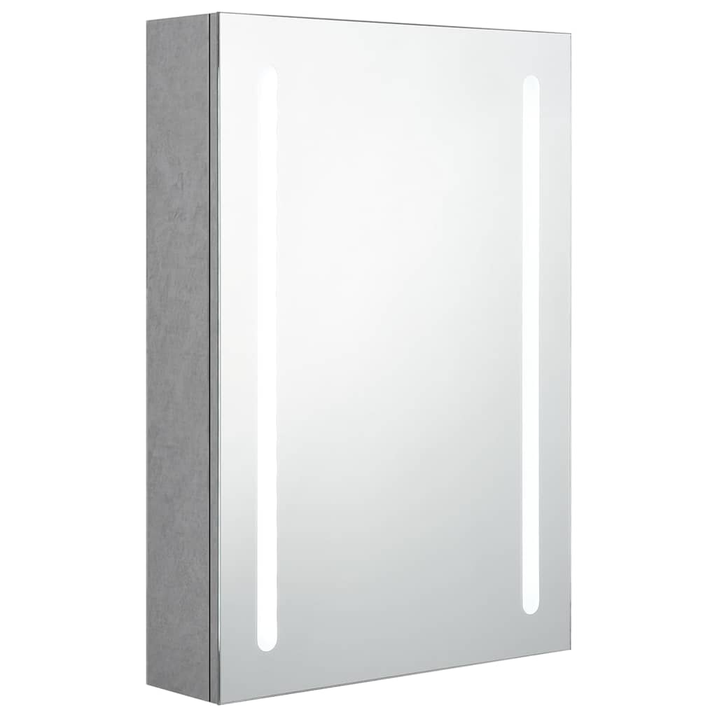 vidaXL LED kupaonski ormarić s ogledalom boja betona 50 x 13 x 70 cm