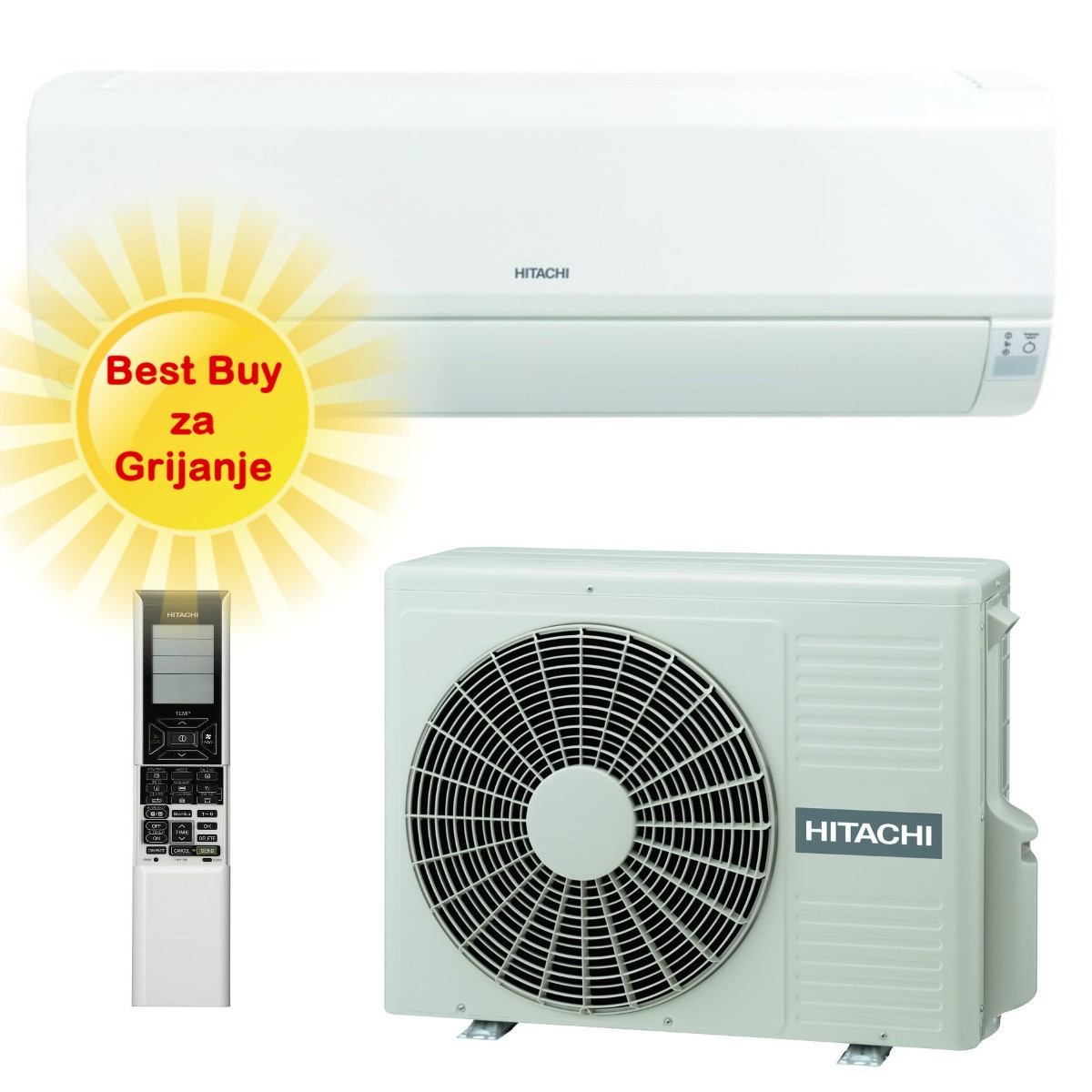 Hitachi Klima Uređaj 2,5Kw Rak-25Rpe/Rac-25Wpe - Optimiziran Za