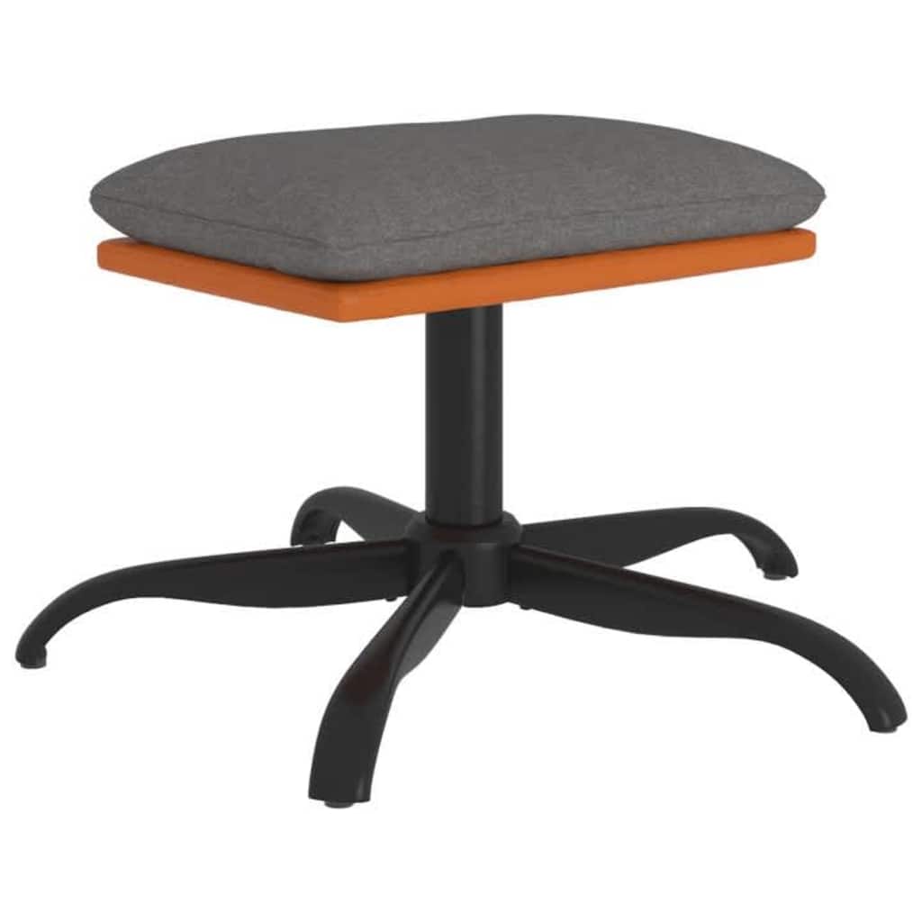 vidaXL Tabure svjetlosivi 60x60x36 cm od tkanine i umjetne kože
