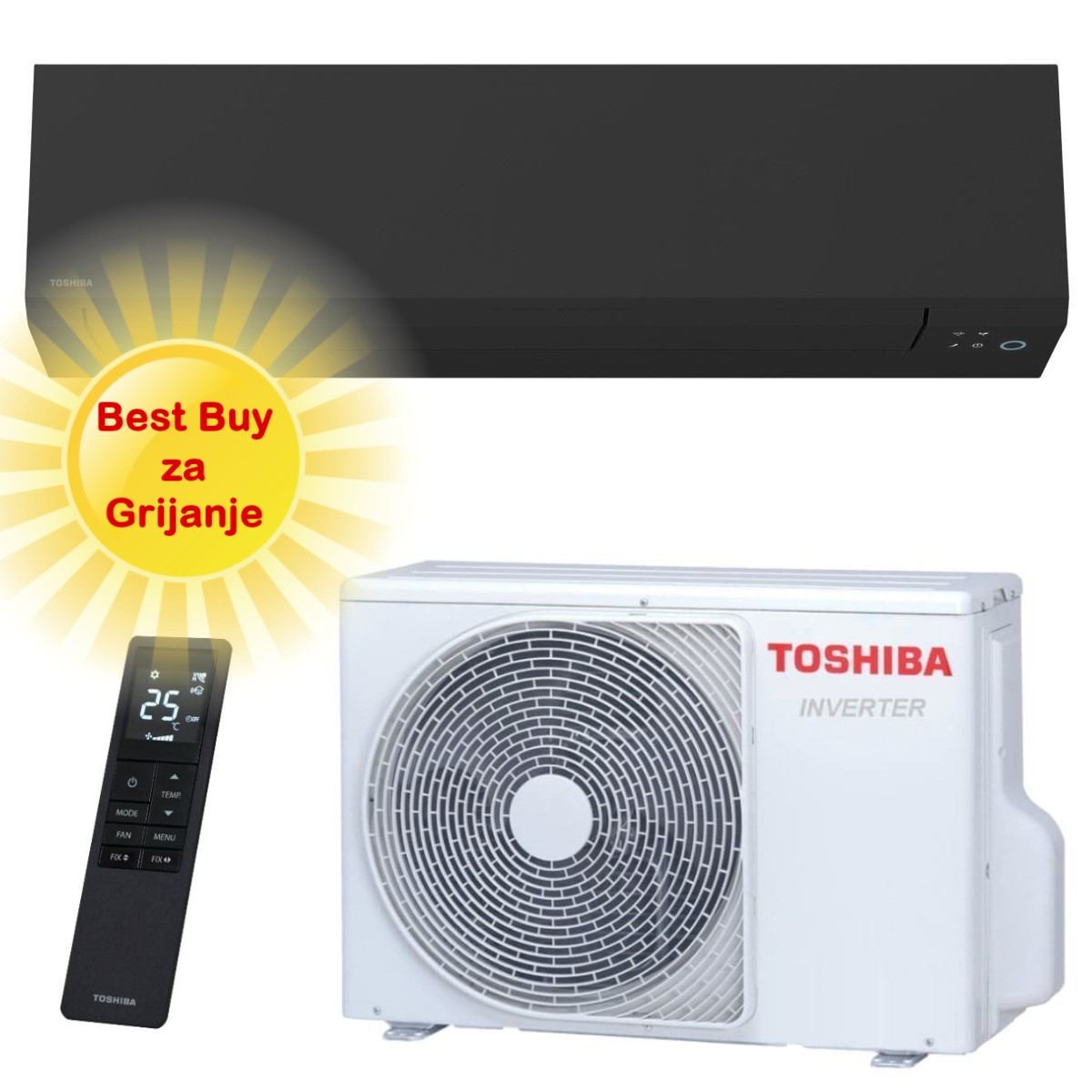 Toshiba Klima Uređaj 2,5Kw Ras-B10G3Kvsgb-E/Ras-10J2Avsg-E - Opt