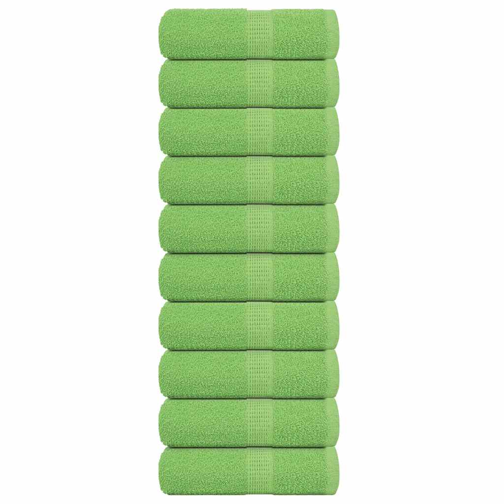 vidaXL Ručnici za pranje 10 kom zeleni 30x30 cm 360 gsm 100 % pamuk