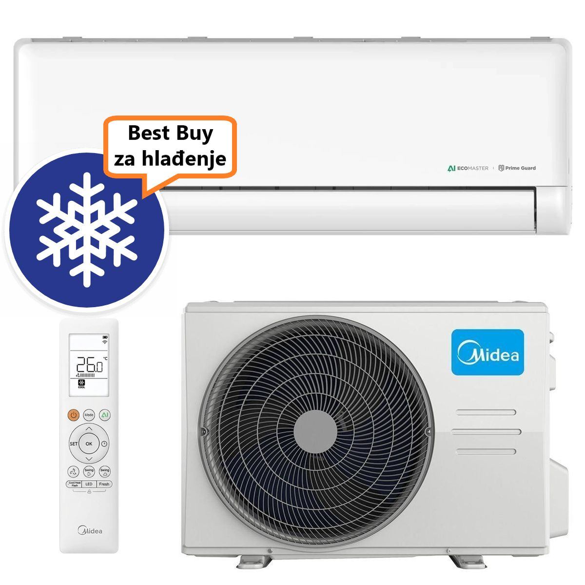 Midea Klima Uređaj 2,6Kw Ef-09Rd1H-I/ Mx1-09Rd1H-O