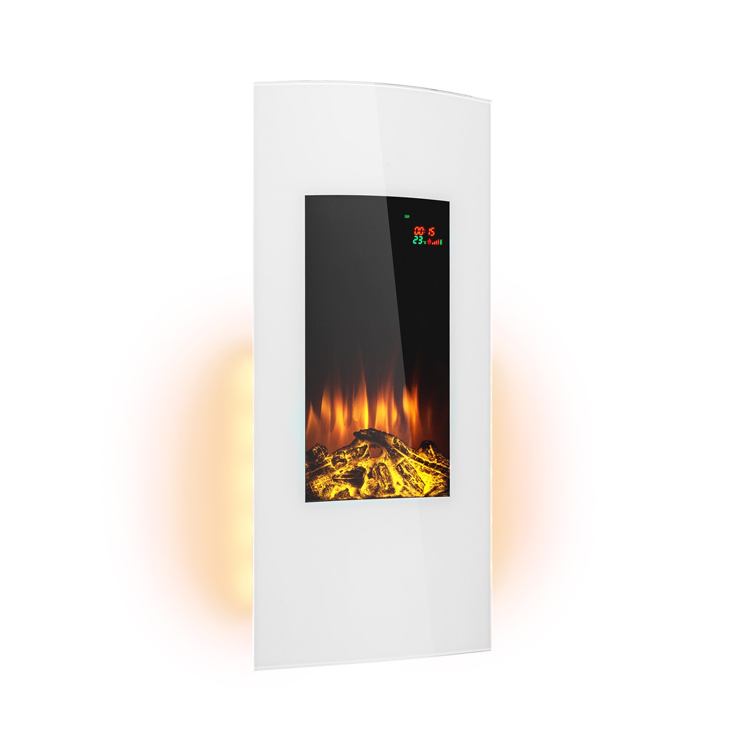 Klarstein Lamington, električni kamin, 2000 W, LED plamen, grijač na topli zrak, timer, rasvjeta