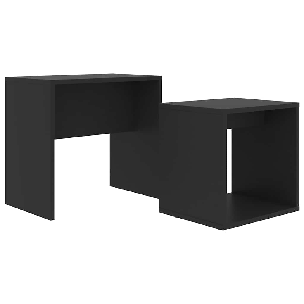 vidaXL Set stolića za kavu crni 48 x 30 x 45 cm konstruirano drvo