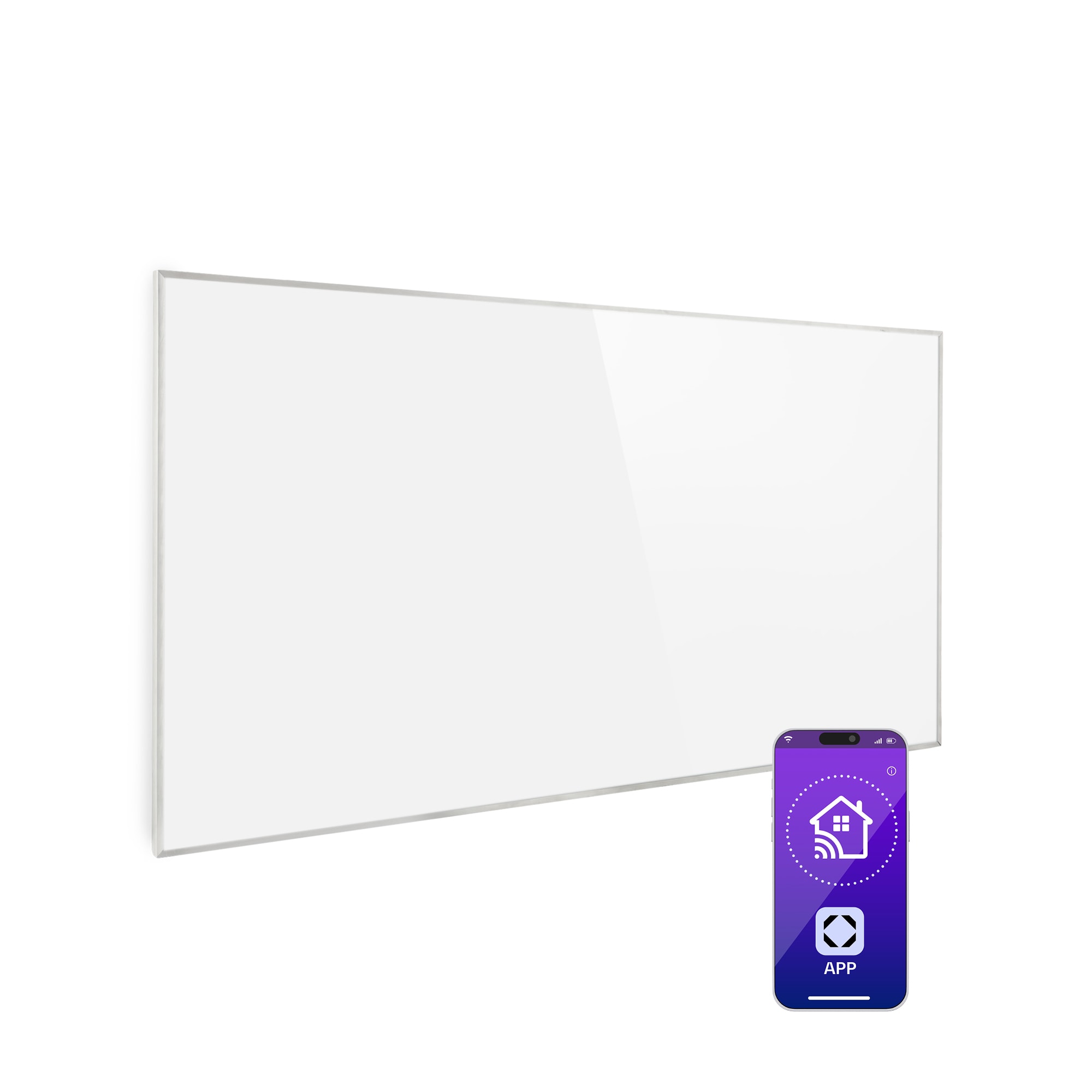 Klarstein Wonderwall 600 Smart, infracrvena grijalica, 60 x 100 cm, 600 W, tjedni timer, IP24, bijela