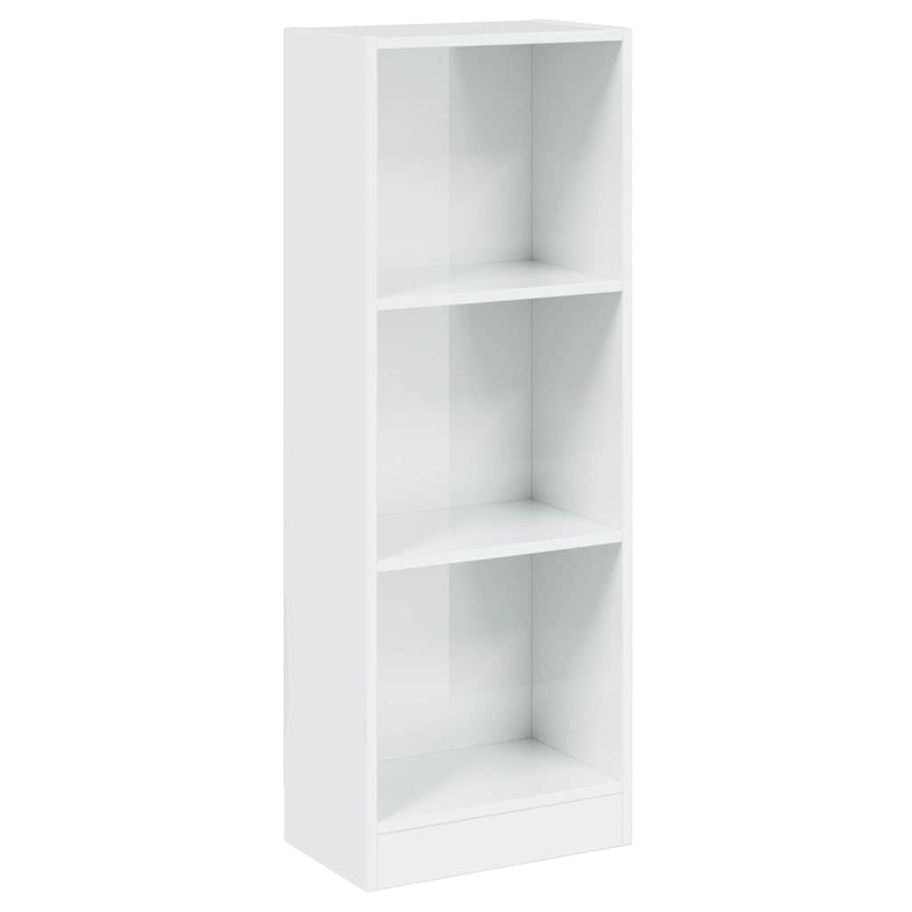 vidaXL Ormarić za knjige s 3 razine sjajni bijeli 40x24x109 cm drveni
