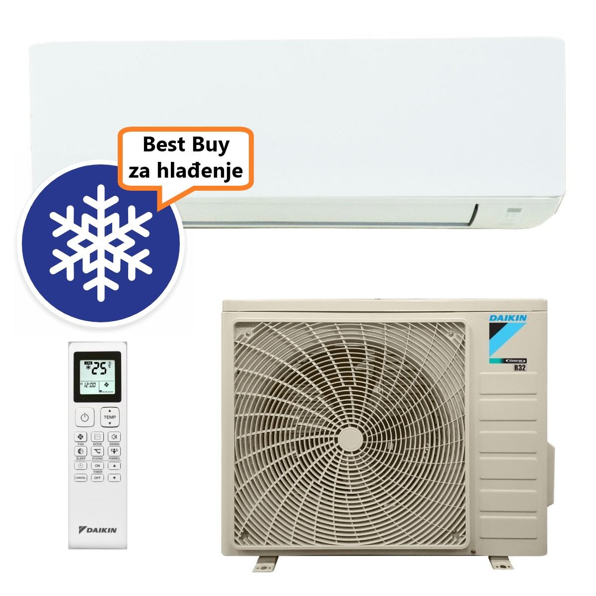 Daikin Klima Uređaj 5,1Kw Ftxc50E/Rxc50E R-32