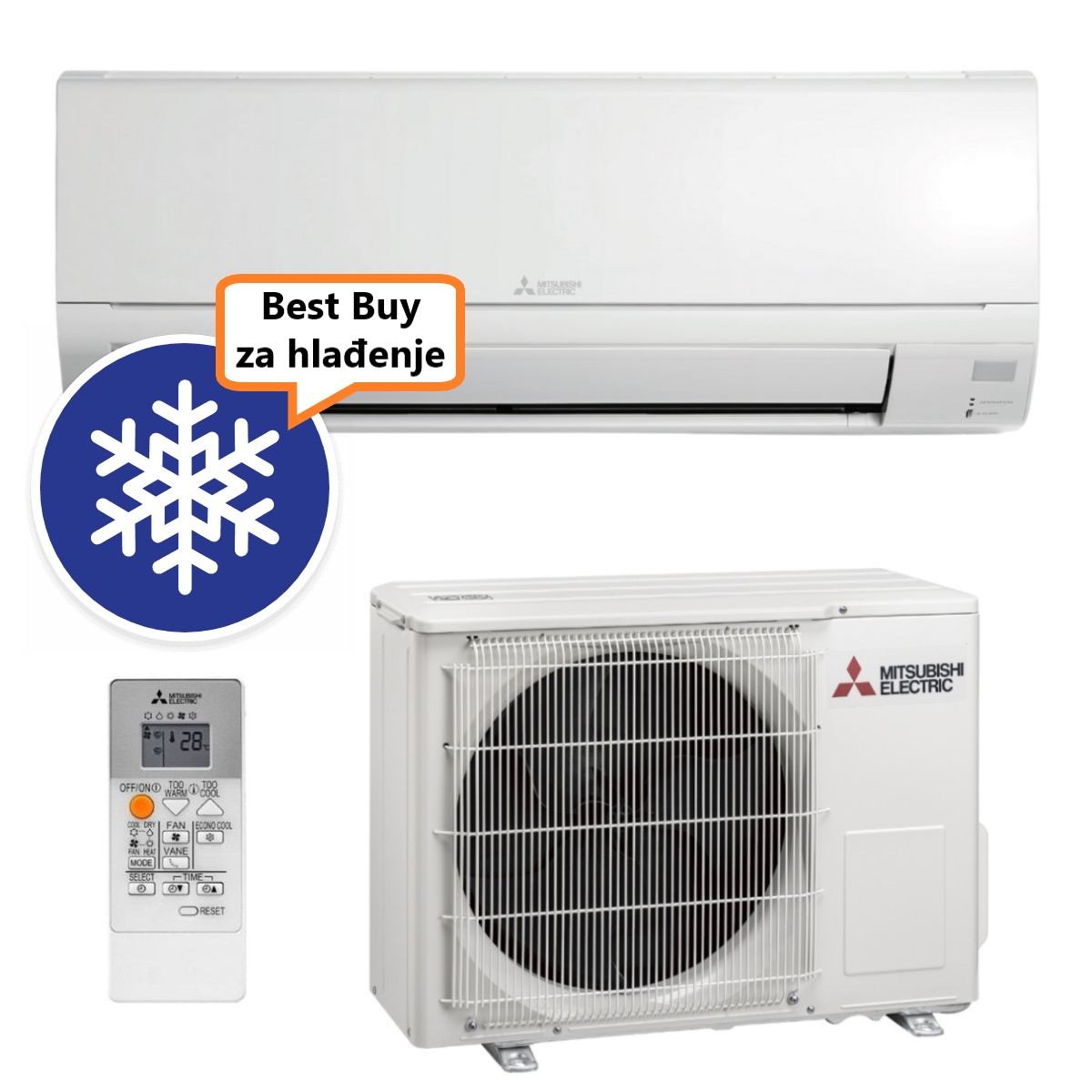 Mitsubishi Electric Klima Uređaj 3,4Kw Msz-Dw35Vf/Muz-Dw35Vf