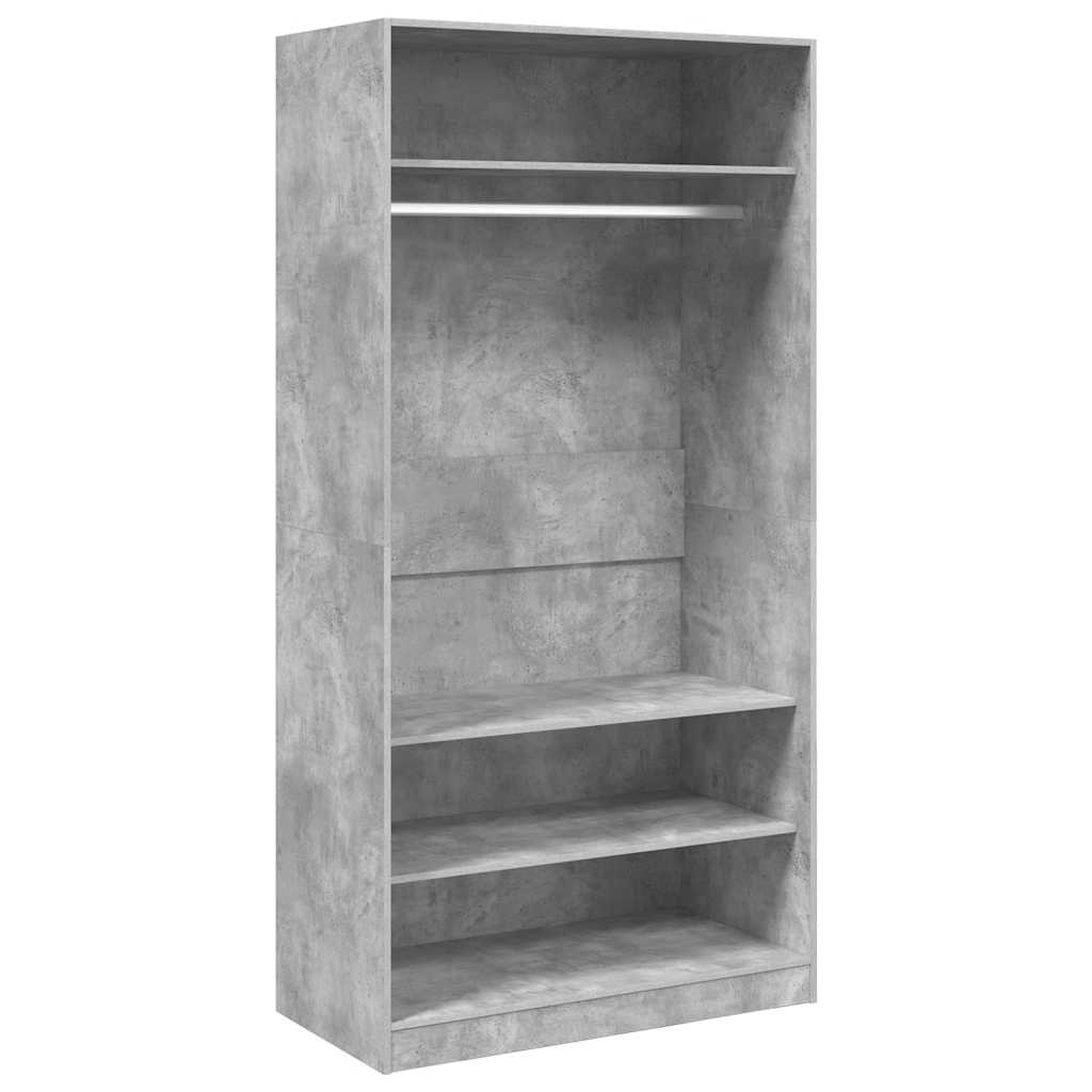 vidaXL Ormar siva boja betona 100 x 50 x 200 cm od iverice