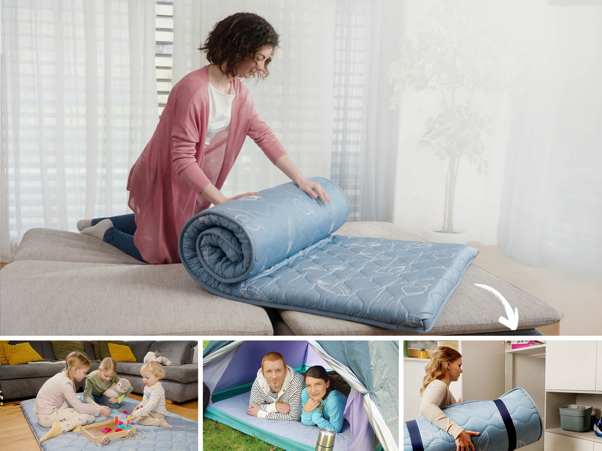 Nadmadrac Roll Up Dormeo 5 cm 160x200 cm