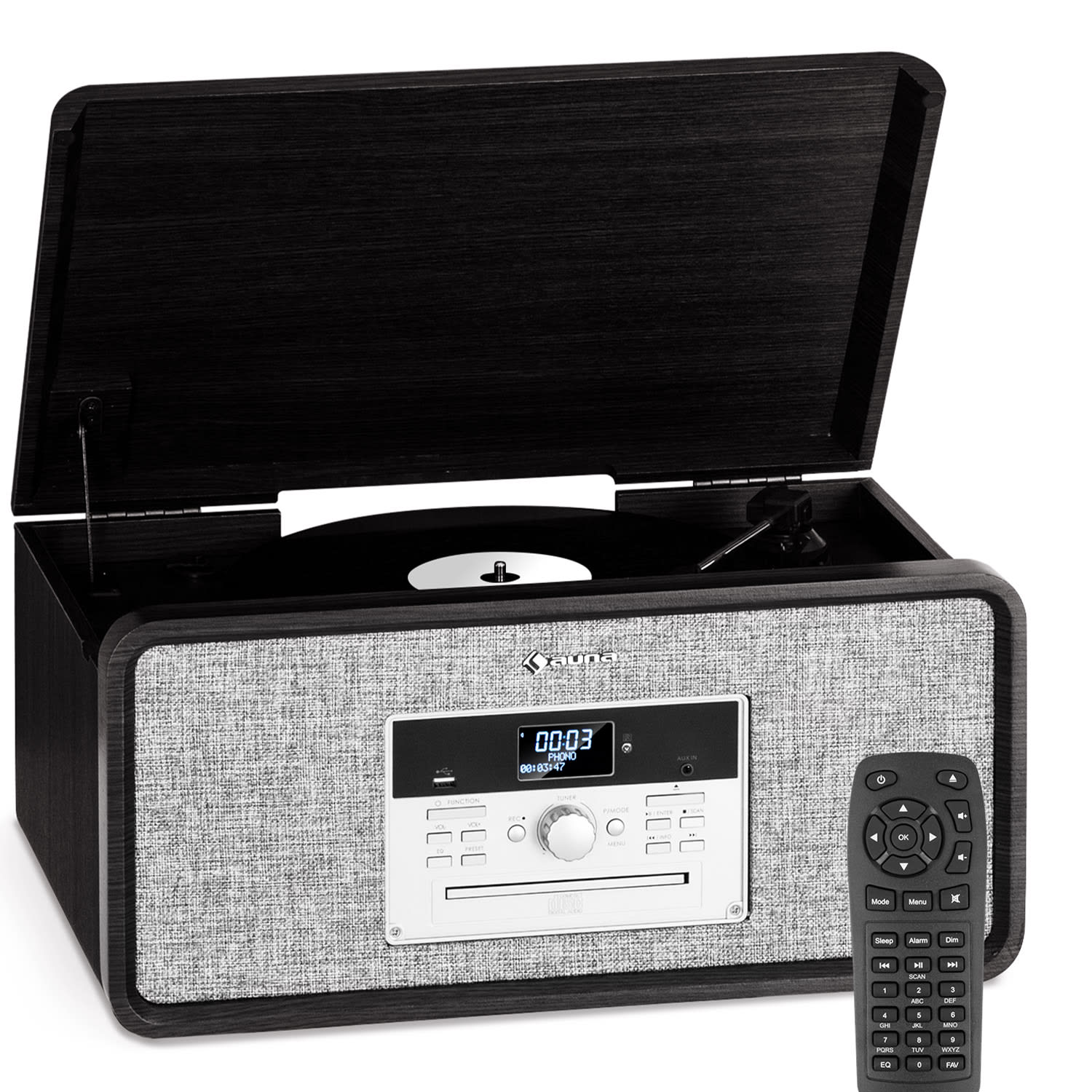 Auna Bella Ann, stereo sustav, gramofon, DAB+/UKW radio, USB, bluetooth
