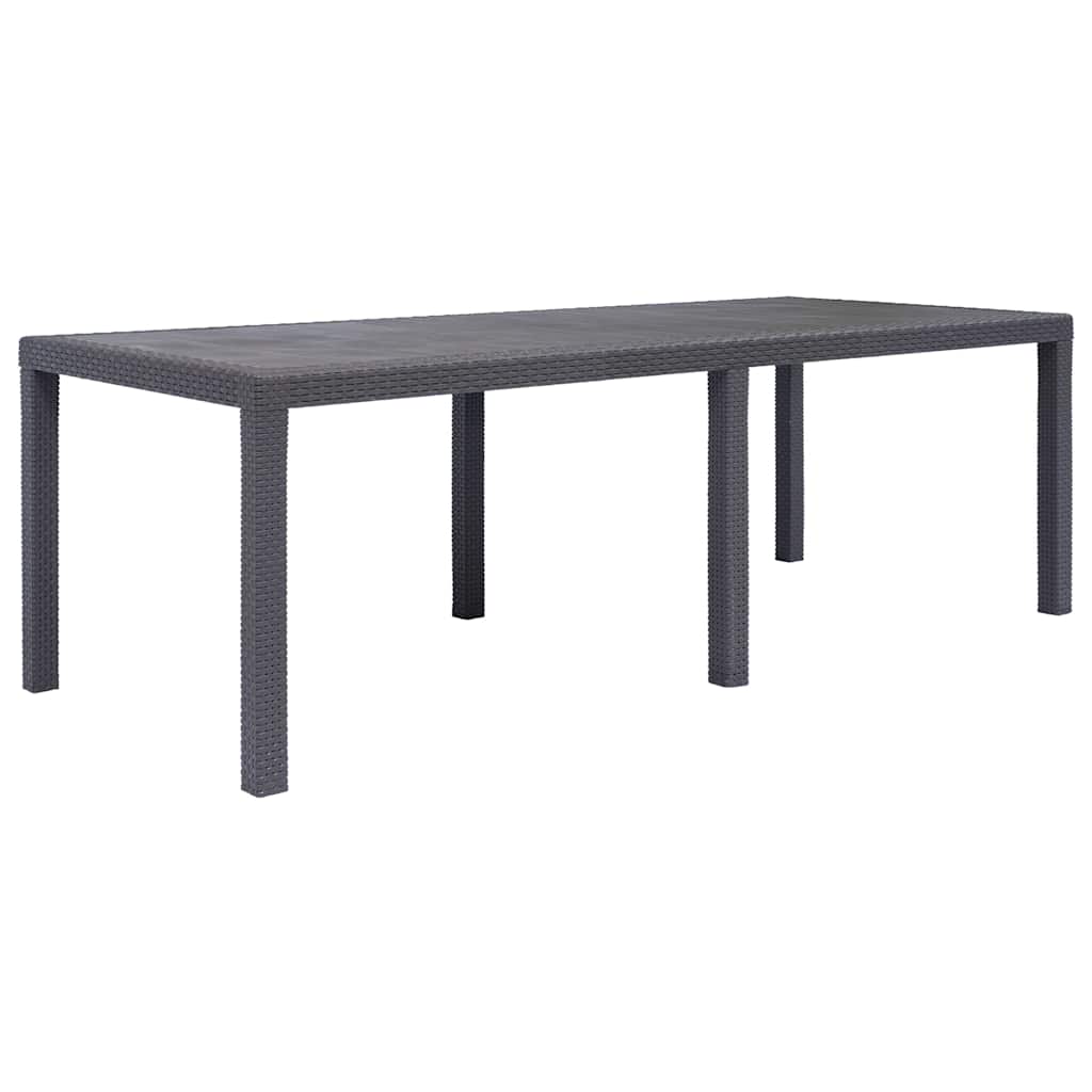 vidaXL Vrtni stol smeđi 220 x 90 x 72 cm plastika s izgledom ratana